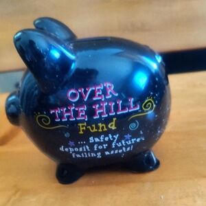 Amscan Over The Hill Fund Humorous Black Piggybank 5.5"x5.5"